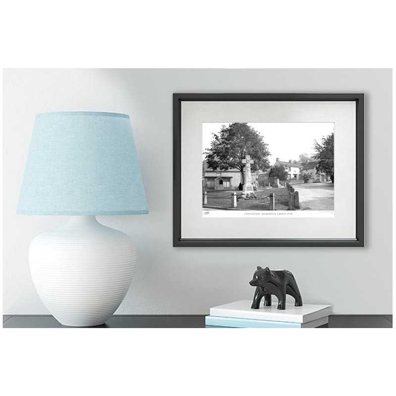 Castleton, Memorial Cross 1919 - Single Picture Frame Print, 60cm H x 80cm W x 2.3cm D