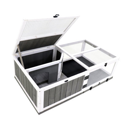 Maison pour animaux 43 po en bois pour l'extérieur - deux plateaux étanches pour les reptiles Lizards avec et pour les serpents