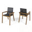 Ensemble de salle à manger d'extérieur en bois 7 pièces avec 6 chaises et 1 grande table-461378793