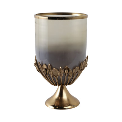 Sagebrook Home Eaves Glass And Metal Hurricane