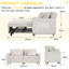 2 Seater Linen Sofa Bed-896693827