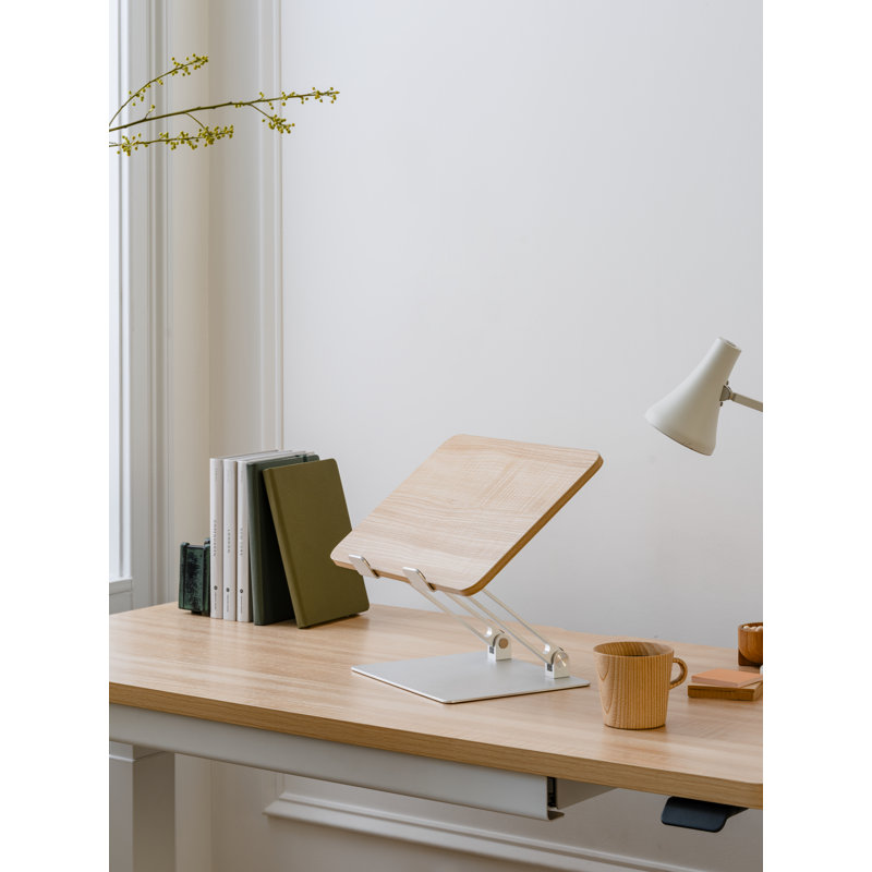 Adjustable Laptop Stand, Woodgrain
