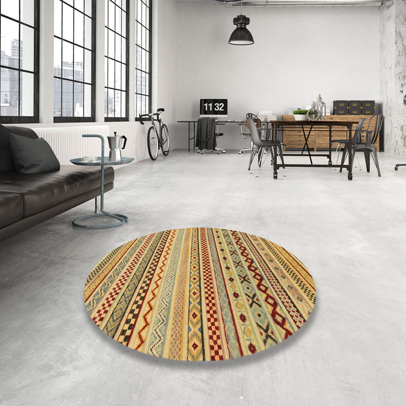 Abstract Indoor Rug, Round 4'
