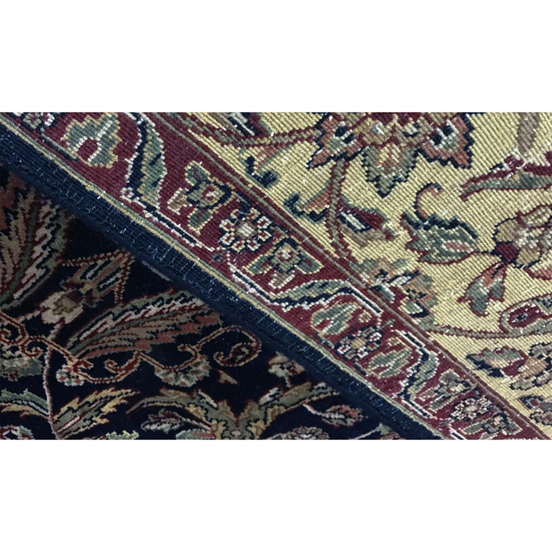 Marquis Wool Oriental Area Rug in Navy/Beige