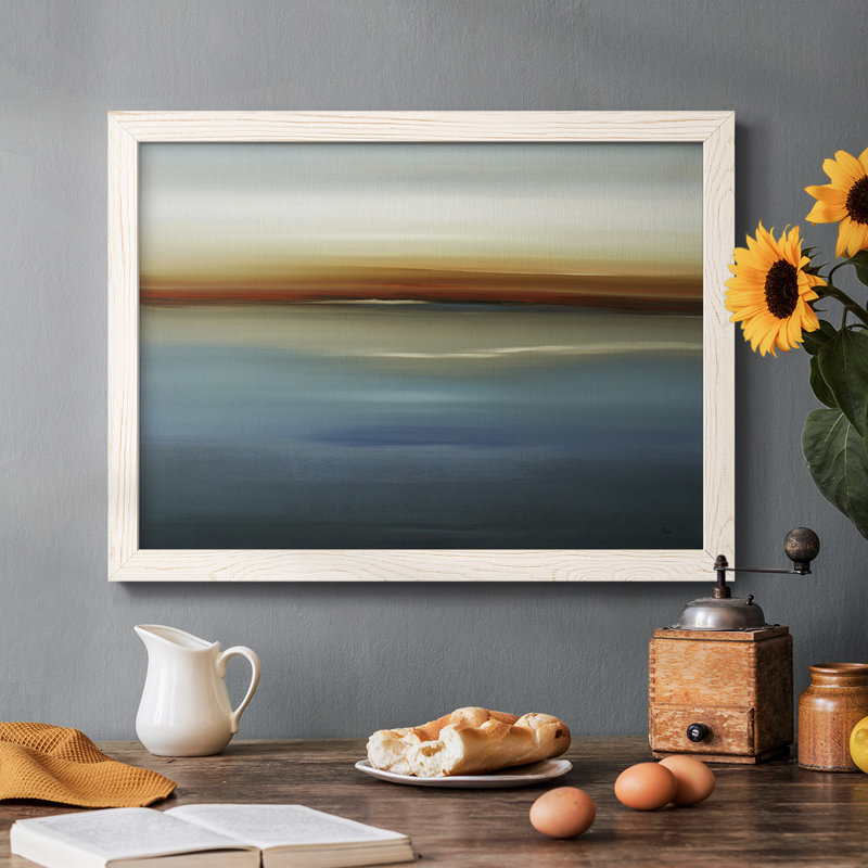 "Beside The Blue II", reproduction d'art sur toile, H 28 po x l 42 po x P 1,5 po, Blanc