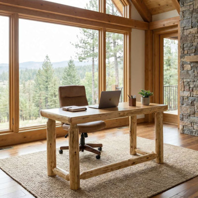  Bureau d'écriture Cedar Log