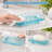 Transparent Blue Dot Glass Soap Dish