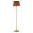 62.5" Farmhouse Faux Wood Floor Lamp with Rattan Shade
