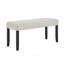 Ensemble de salle à manger de style contemporain avec table rectangulaire en faux marbre et chaises rembourrées à dossier complet en bois gris clair-1032045142