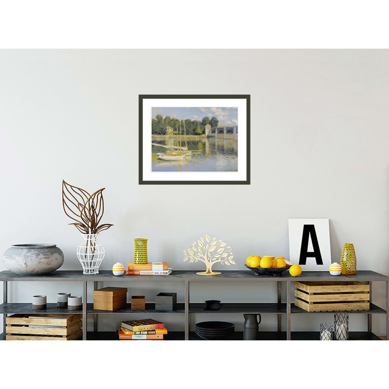 «The Bridge at Argenteuil» par Claude Monet, impression giclée encadrée, H 23,5 po x l 29,2 po