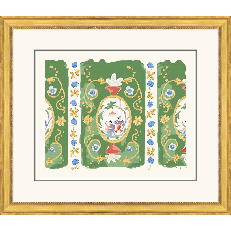 Vellum Couple In Green Print by Dana Gibson
