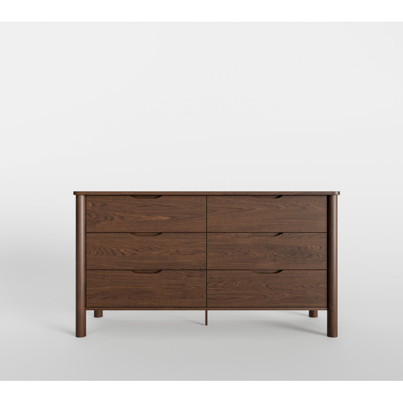 Commode 6 tiroirs Ardin, Noyer