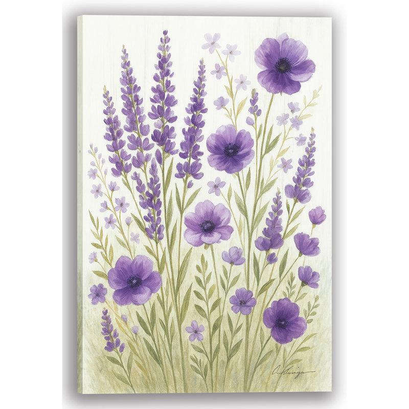 "Lavender Meadow Harmony", art mural sur toile tendue