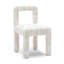  Chaise de salle à manger en jacquard crème