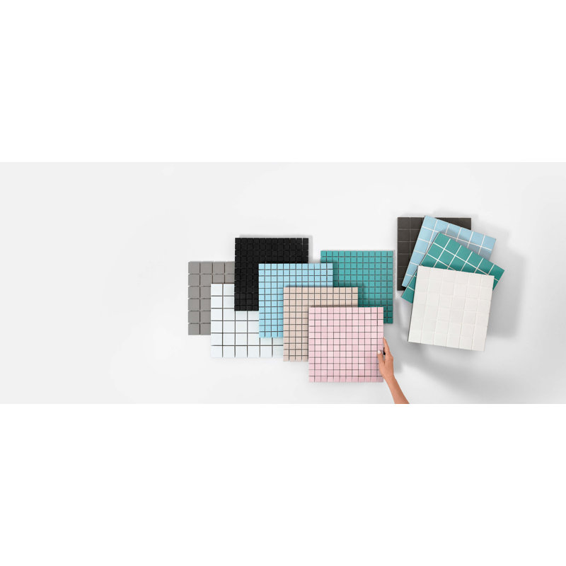 Carreau de mosaïque en porcelaine True 1 "x 1", Métalique