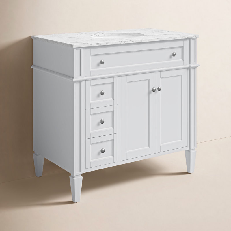 Meuble-lavabo simple l 36 po x P 22 po x H 35 po Rivers, Blanc