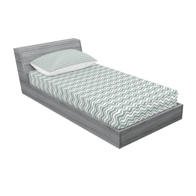 Microfiber Abstract Sheet Set, Twin XL Sheet Set with Fitted Sheet