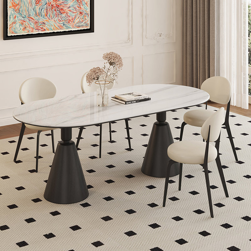 French rock dining table and chair combination