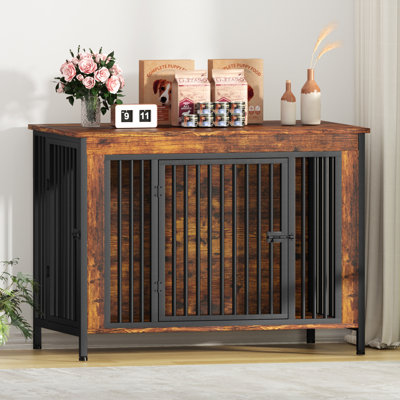 Large Furniture Style Pet Crate With Divider