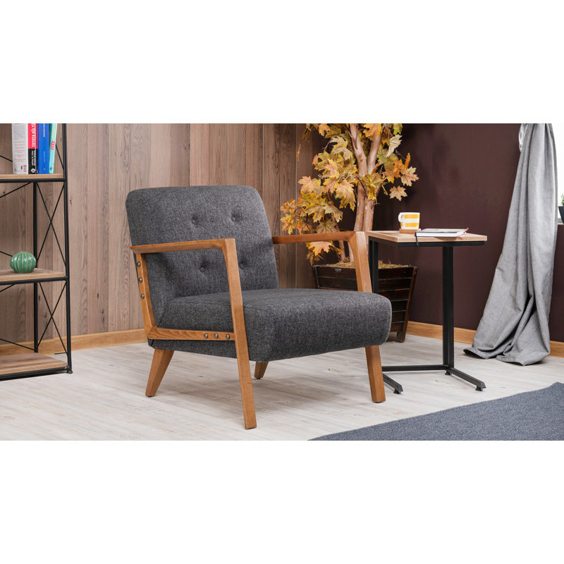 Sigel Upholstered Armchair, Dark Grey