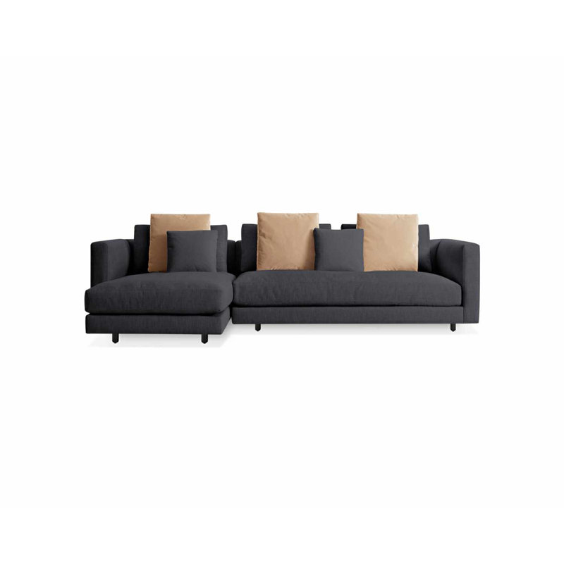 Hands Down Chaise Sectional, Left Hand Facing, Tofte Navy/Color Mix 1 Polyester Blend