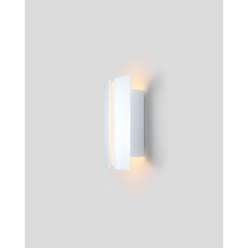 Rima Dimmable LED Flush Mount Sconce, 2700, Textured White
