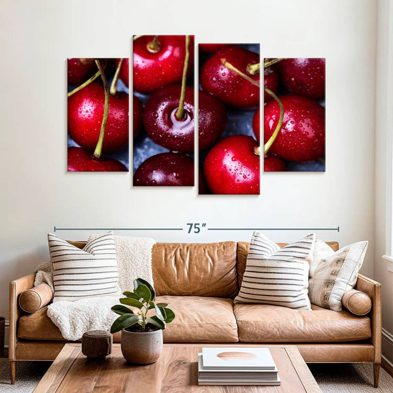 Cerises rouges mûres Yarlin, H 42 po x l 68 po