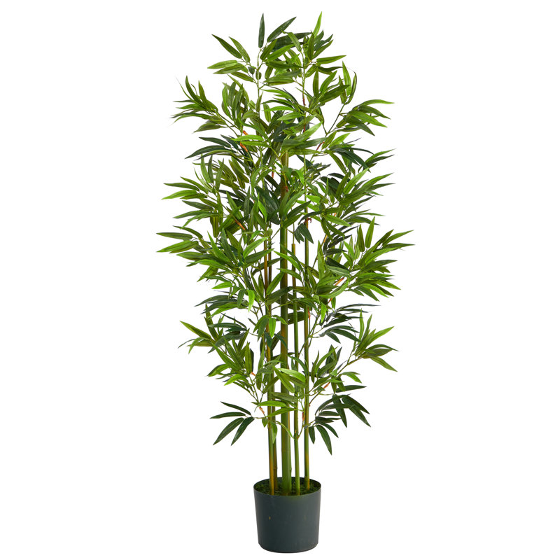 5 pi. Arbre artificiel en bambou, H 60 po x l 20 po x P 20 po