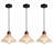 1 - Light Single Pendant Light With Clear Glass (Set Of 3)