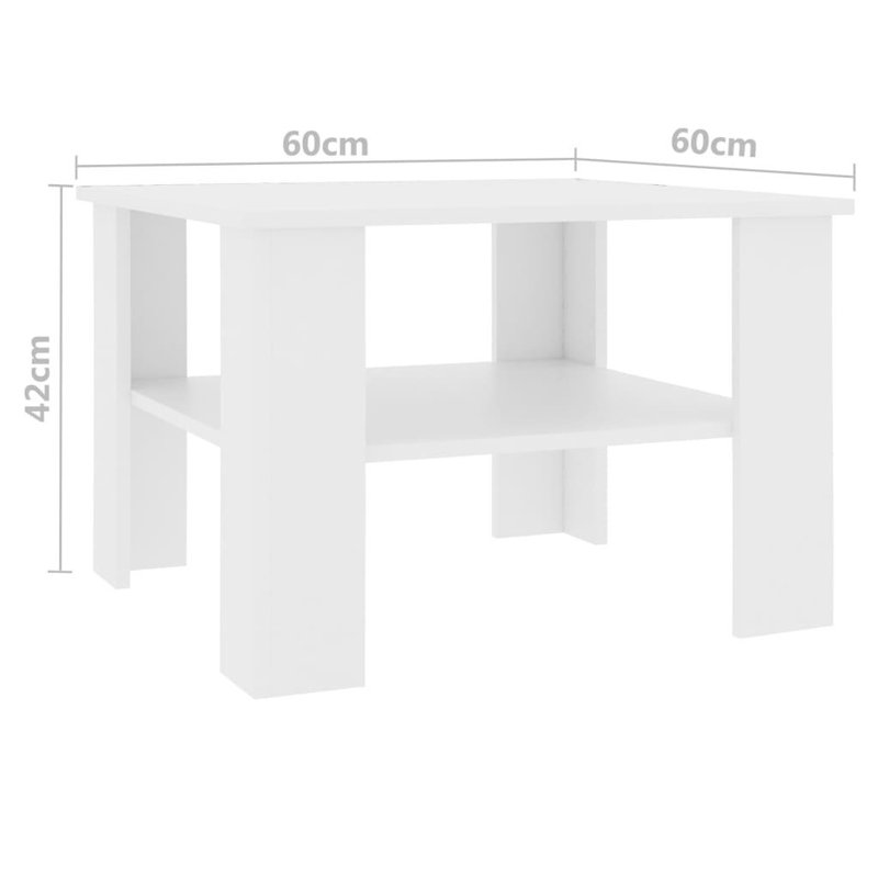 Table basse Sprinkel, Blanc