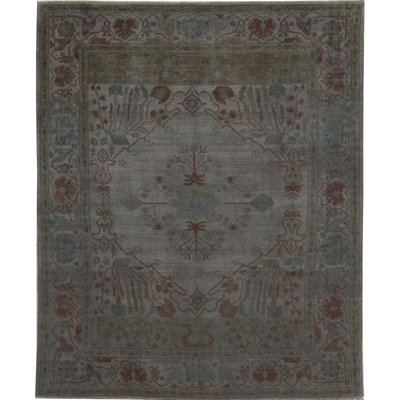 Hand-Knotted High-Quality Light Blue Area Rug
