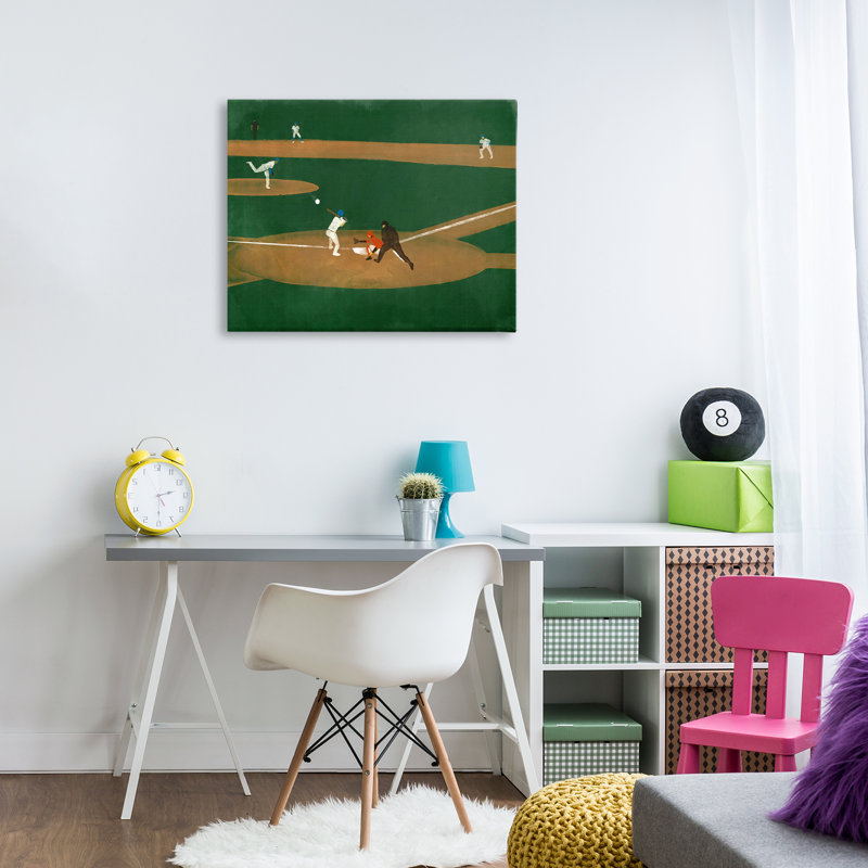 Art mural sur toile «Baseball Field View» par Daphne Polselli, H 24 po x l 30 po