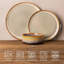 Service de table en céramique 12 pièces pour 4 personnes - Ensemble de bols et assiettes en porcelaine légère | Résistant aux égratignures | Va au four, au micro-ondes et au lave-vaisselle-133420252