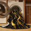 Tapis noir moderne et contemporain lavable à la machine Adamek New Years-1565460965