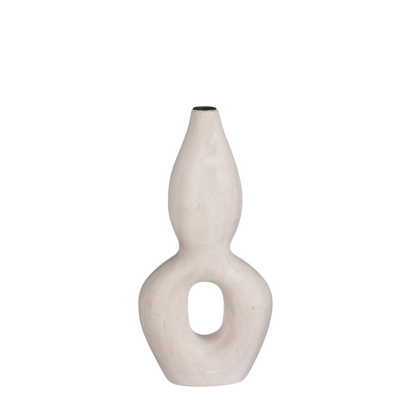 Bougeoir en béton blanc