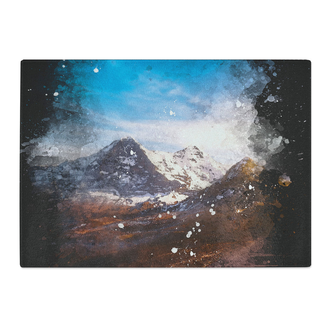 Tempered Glass Mountains in Switzerland Chopping Board