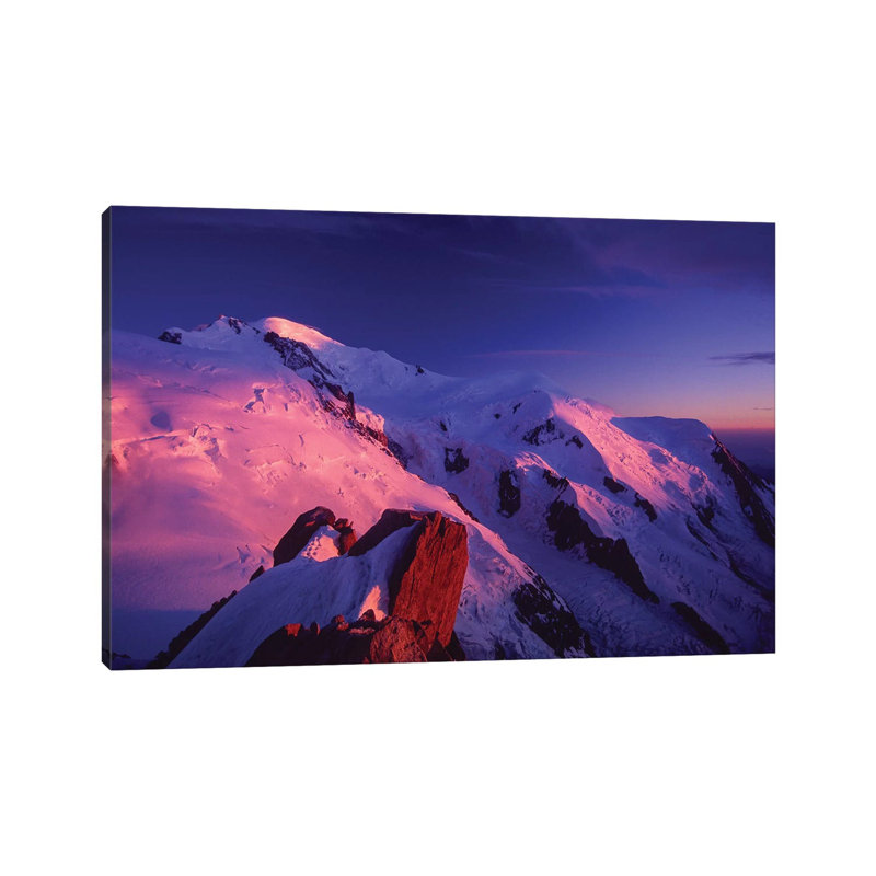 Mont Blanc Alpenglow by Gareth McCormack - Wrapped Canvas Print, 66.04 cm H x 45.72 cm W x 3.175 cm D