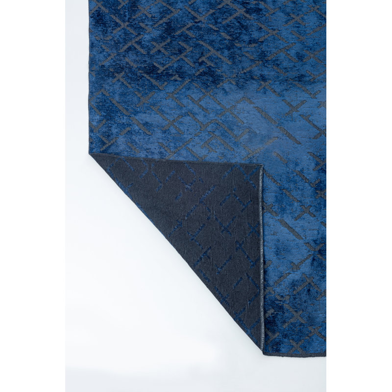 Rapture Blue Abstract Luxury Area Rug, Rectangle 7'10" x 11'2"