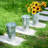 8 Pcs 12 Inch Large Galvanized Metal Vases Farmhouse French Flower Bucket Vases for Cut Flowers for Home Decor and Wedding Table Centerpiece Decorations (Large Silver)-2110628466-2110628468