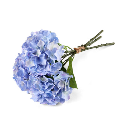 Elements Artificial Hydrangea Flowers, Set of 3, 18 Inch