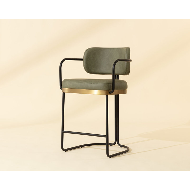 JALEN Upholstered Stool with Metal Frame