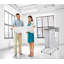 Grand support roulant vertical en acier gris Adiroffice avec pinces suspendues de 30 pouces