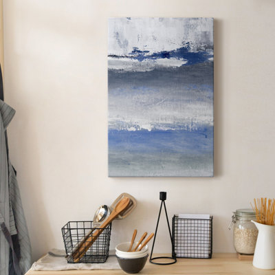 «Soft Solace Indigo», peinture sur toile tendue