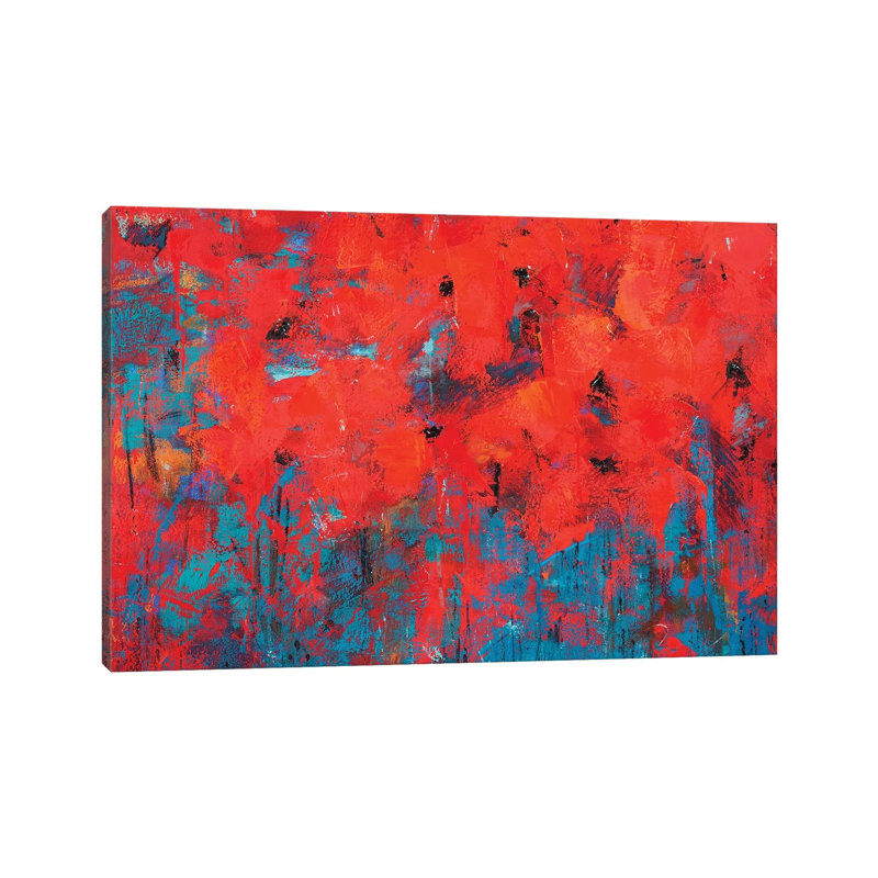Abstract #12 by Olena Bogatska - Painting on Canvas, Wrapped Canvas, 20.32cm H x 30.48cm W x 1.91cm D