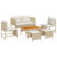 vidaXL Garden Sofa Set with Cushion Poly Rattan Furniture Outdoor Living-117956413-117956408