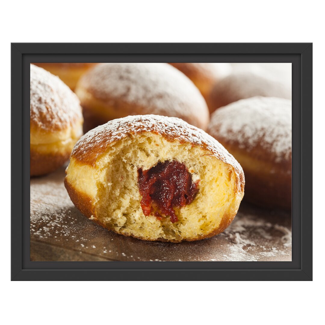 Gerahmtes Wandbild Lecker gefüllte Krapfen