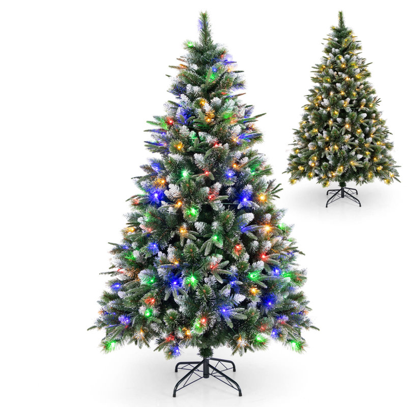 Abygale Lighted Artificial Christmas Tree, 6' H