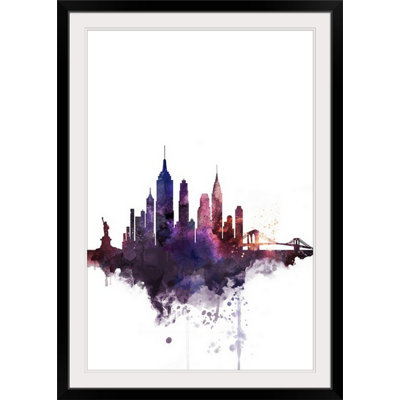 « new york city aquarelle cityscape », impression