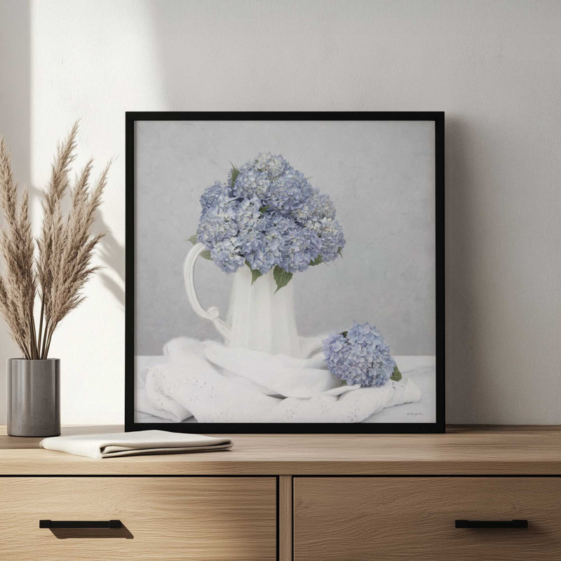 «Blooming Pitcher» par Robin-Lee Vieira, reproduction d'art, Silver, Framed Print, 12 W x 12 H