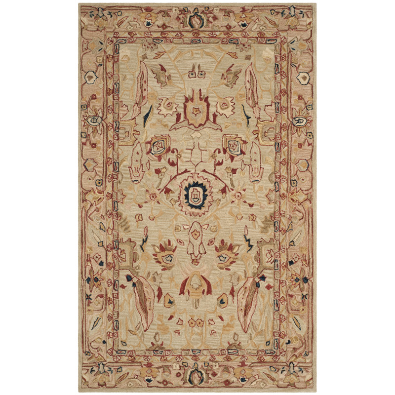 Tingley Hand Tufted Wool Pile Oriental Rug, Rectangle 3' x 5'